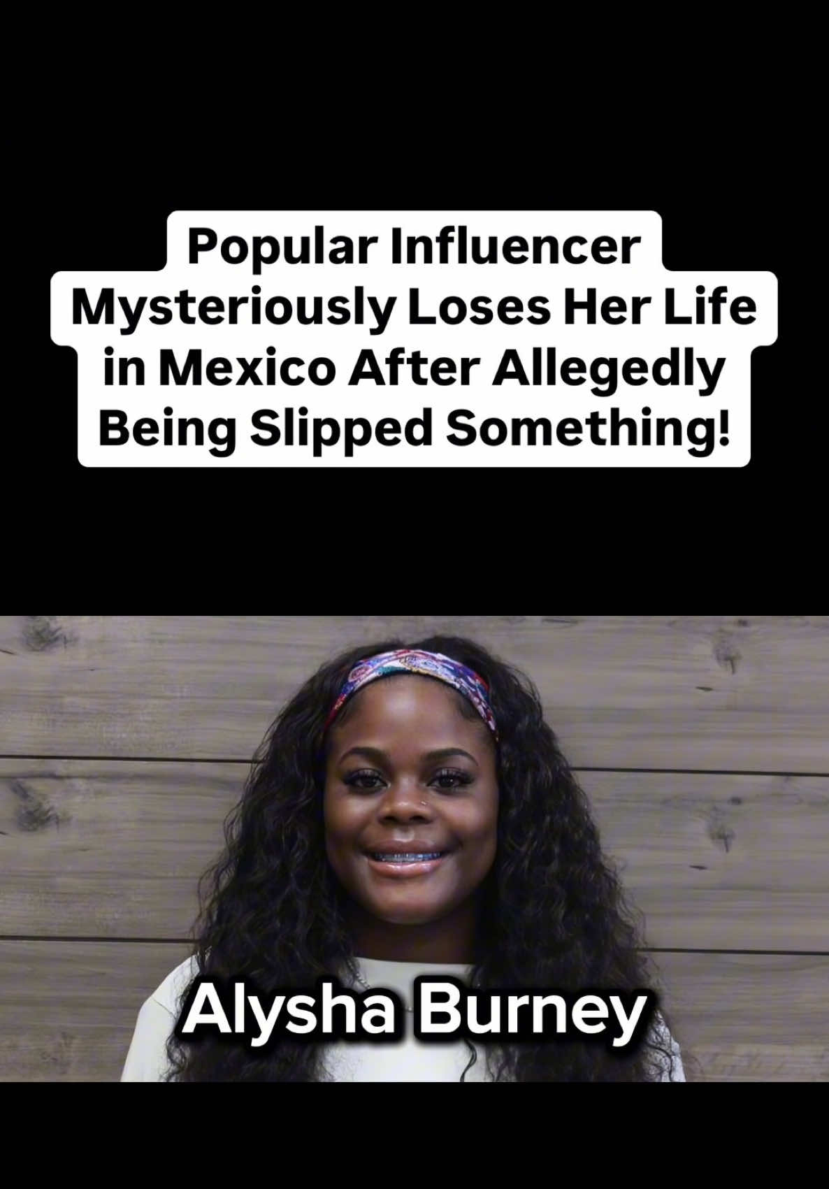 Influencer and comedian #AlyshaBurney has tragically passed away while celebrating her birthday in Mexico. Reports suggest she may have unknowingly consumed a tainted substance, though details remain unconfirmed. Her passing has shocked fans and the online community, with many mourning her loss. FULL VIDEO ON OUR CHANNEL NOW! #fyp #teacherouscrimes #news #crimetok #trending #crimestory 