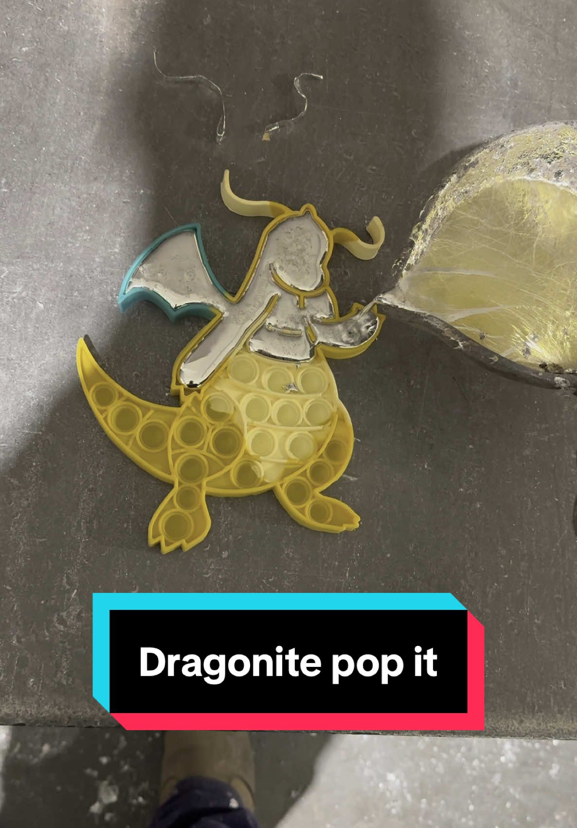 Pouring molten metal into a dragonite pop it! #popit #moltenmetal #pokemon #dragonite