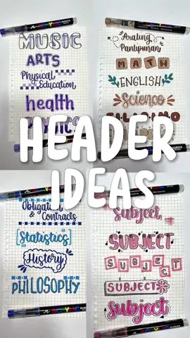 HEADER IDEAS | SUBJECTS Version #brushpens #headerideas #subjectdesignideas #headerdesign #letteringideas #artdesign #calligraphy #lettering 