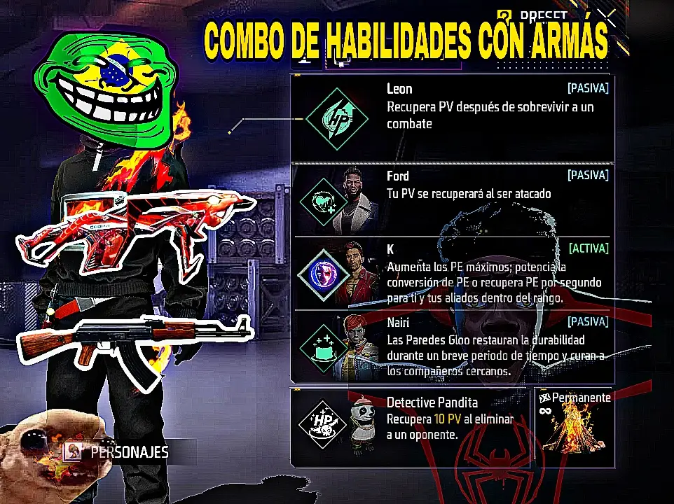 con armas 👁️‍🗨️ #habilidadesdefreefire #freefire #br #combodehabilidades 