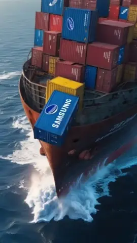 Samsung container lost in north 🌊#containership #ship #northsea #bigship #bigwaves #ondasgigantes 