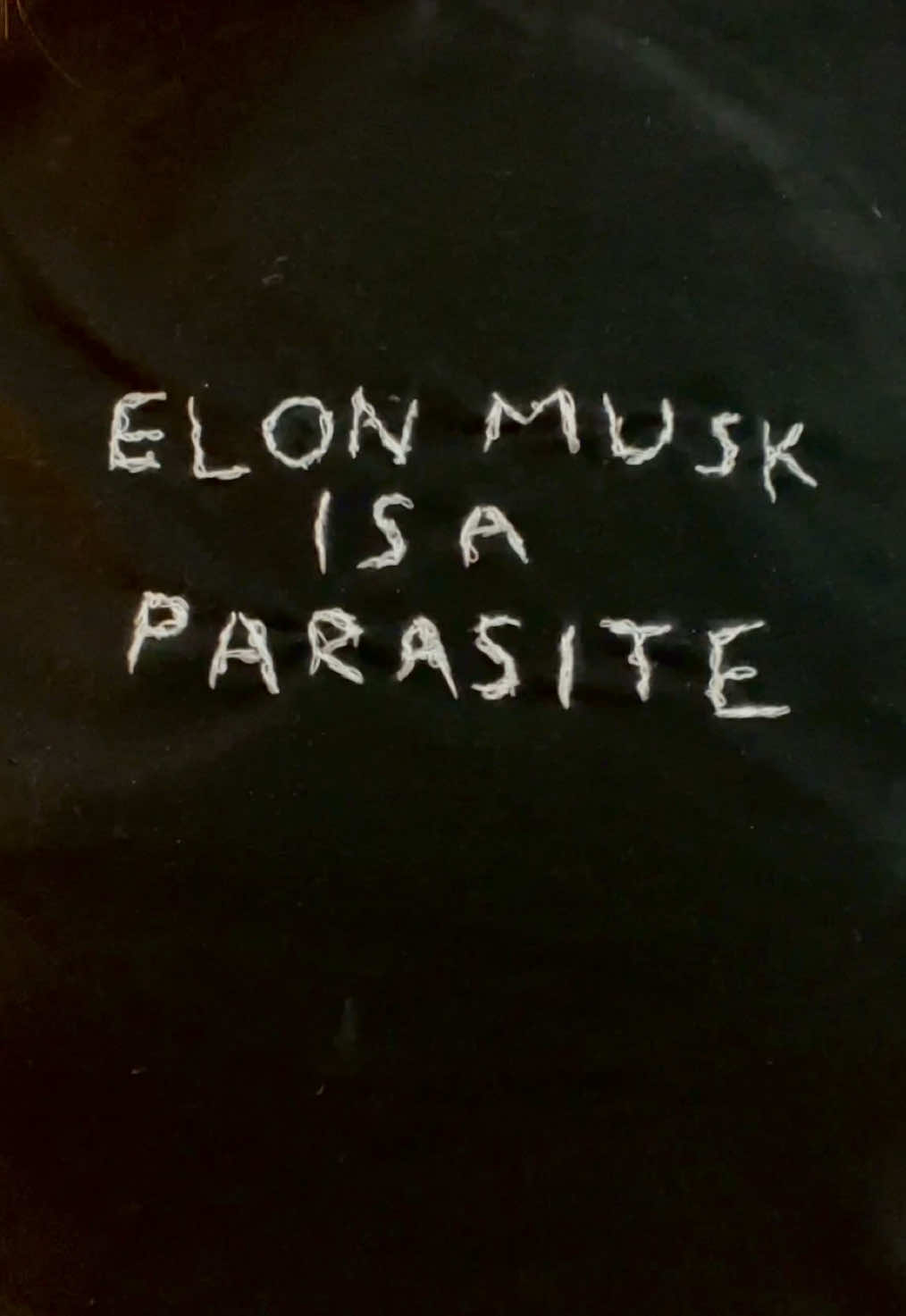 Just a little DIY project for protests #newyorkcity #newyork #nyc #comedy #elonmuskisaparasite #funny #DIY #embroidery #resist 