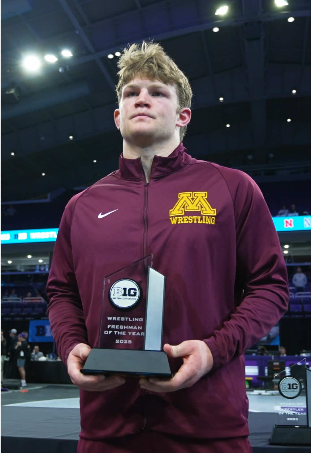 Max McEnelly had a freshman year to remember 🤩 The Gopher 184-pounder is your 2025 B1G Freshman of the Year 🥇 #b1gwrestling