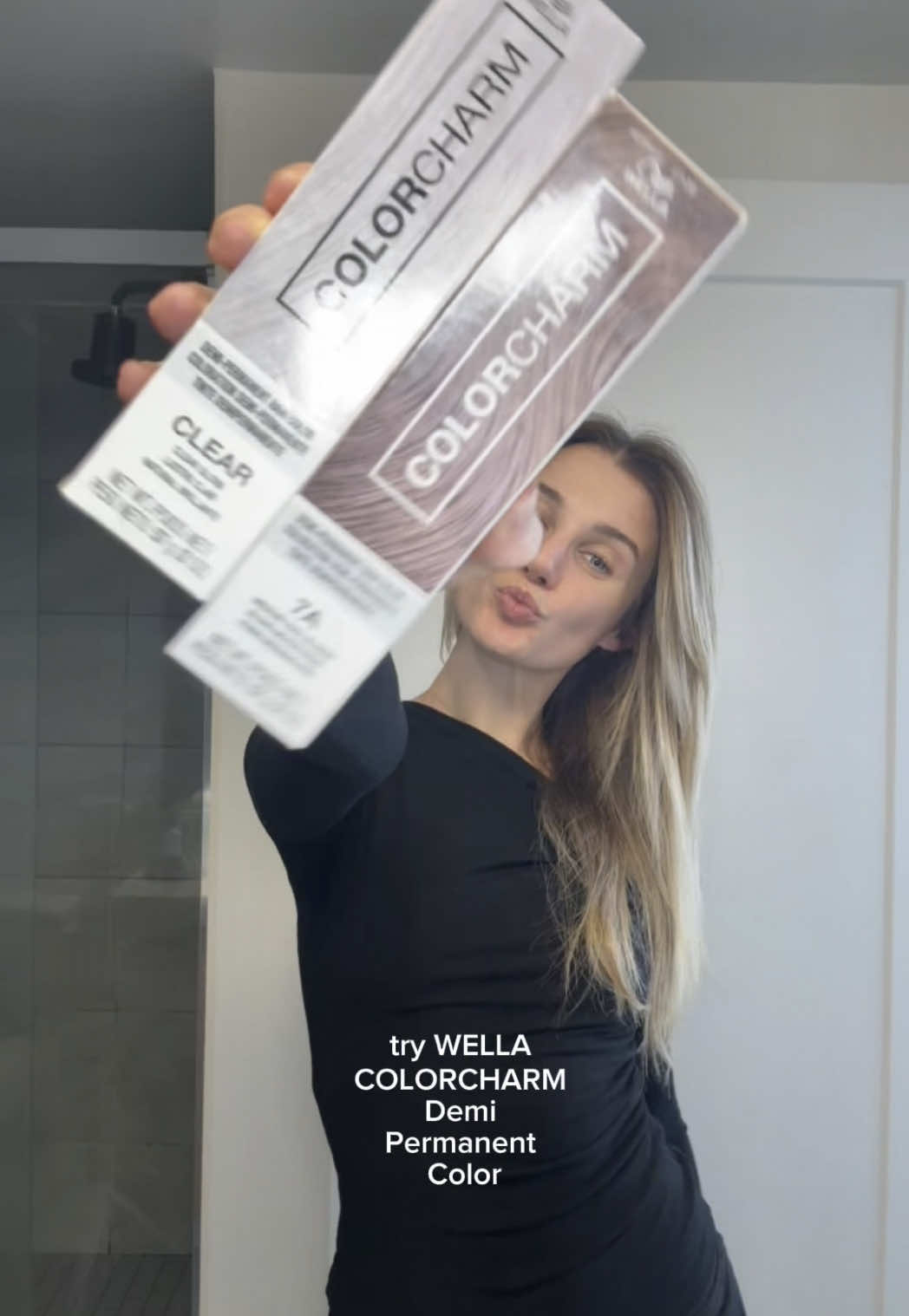 The most seamless, at home, grey coverage with @WELLA colorcharm Demi Permanent Color Shade 7A, shop now at @Ulta Beauty ! — #wellacolorcharm #greyblending #haircolor 