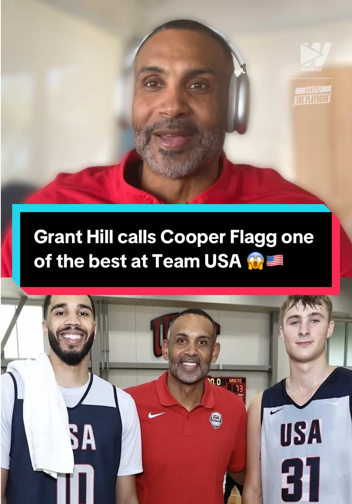 Grant Hill giving props to Cooper Flagg for shining at Team USA camp 🔥💪 Watch the full episode of Scrap The Playbook #linkinbio #cooperflagg #duke #teamusa #NBA #basketball #fyp 