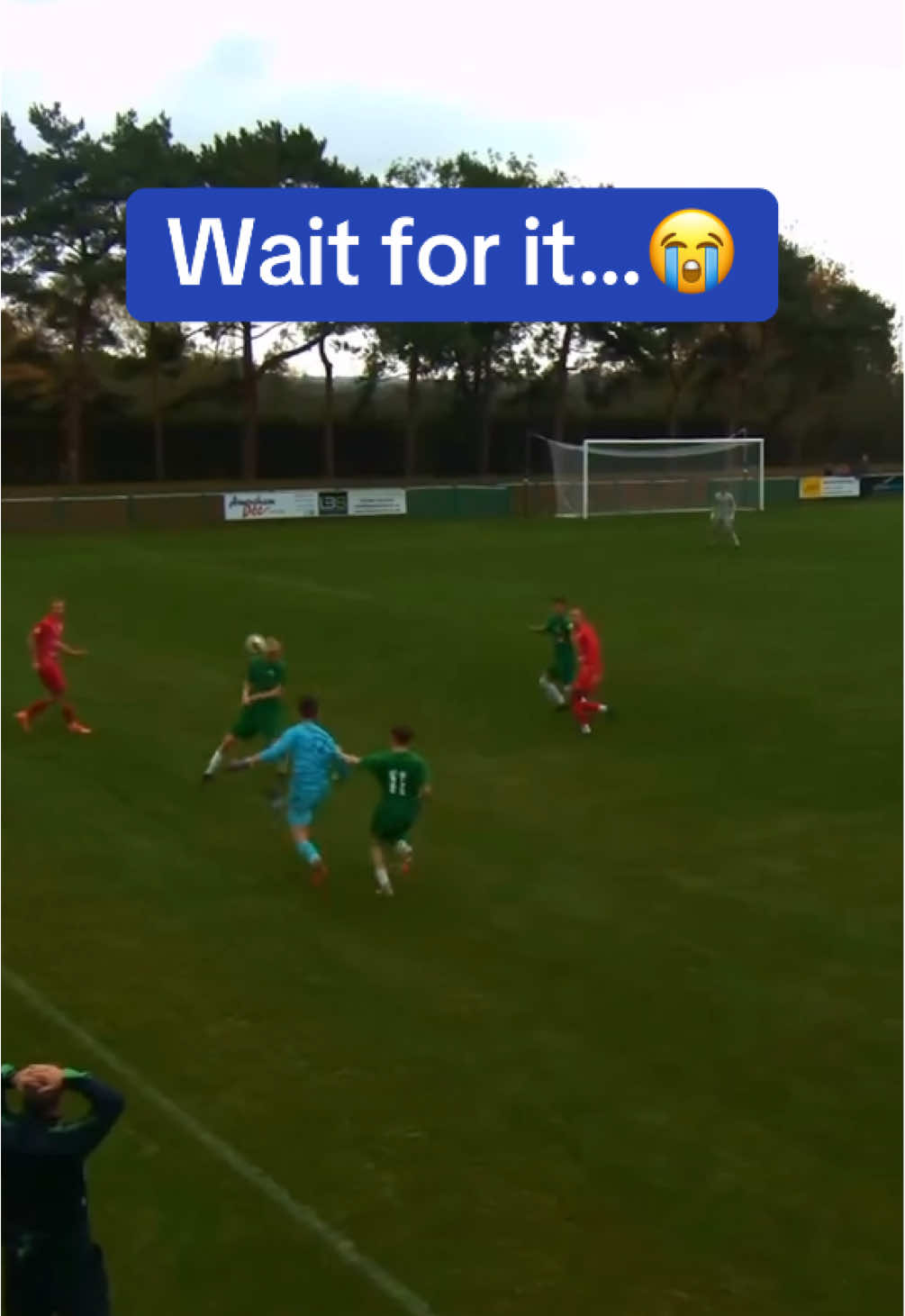 What was the goalie thinking 💀💀 (via holmergreenfc_/IG) #Soccer #futbol #goalkeeper #fail 