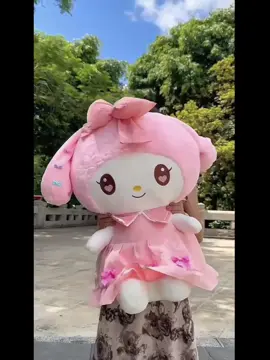 Gấu bông Kuromi, My Melody váy nơ tím hông cute, thú nhôi bông đáng yêu, gâu bông cao cấp, quà tặng sinh nhật cho bé gái #gaubong #kuromi #melody #quatang #xuhuong 