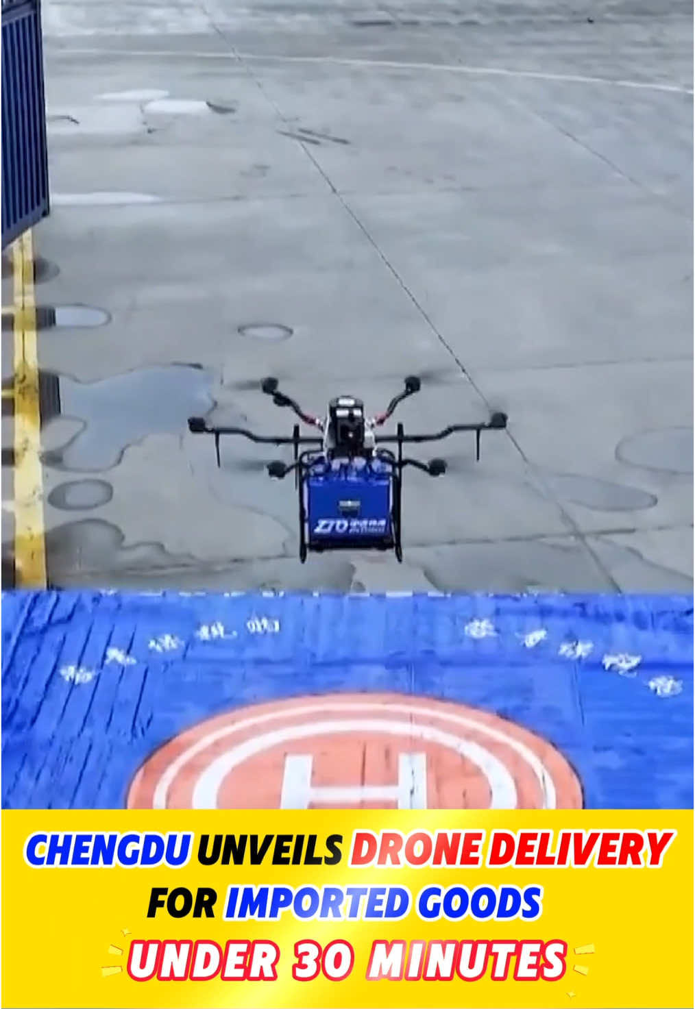 #Chengdu Unveils #Drone Delivery for #ImportedGoods Under 30 Minutes #fyp #fypシ #china #chinatiktok #likechina #tech #robot