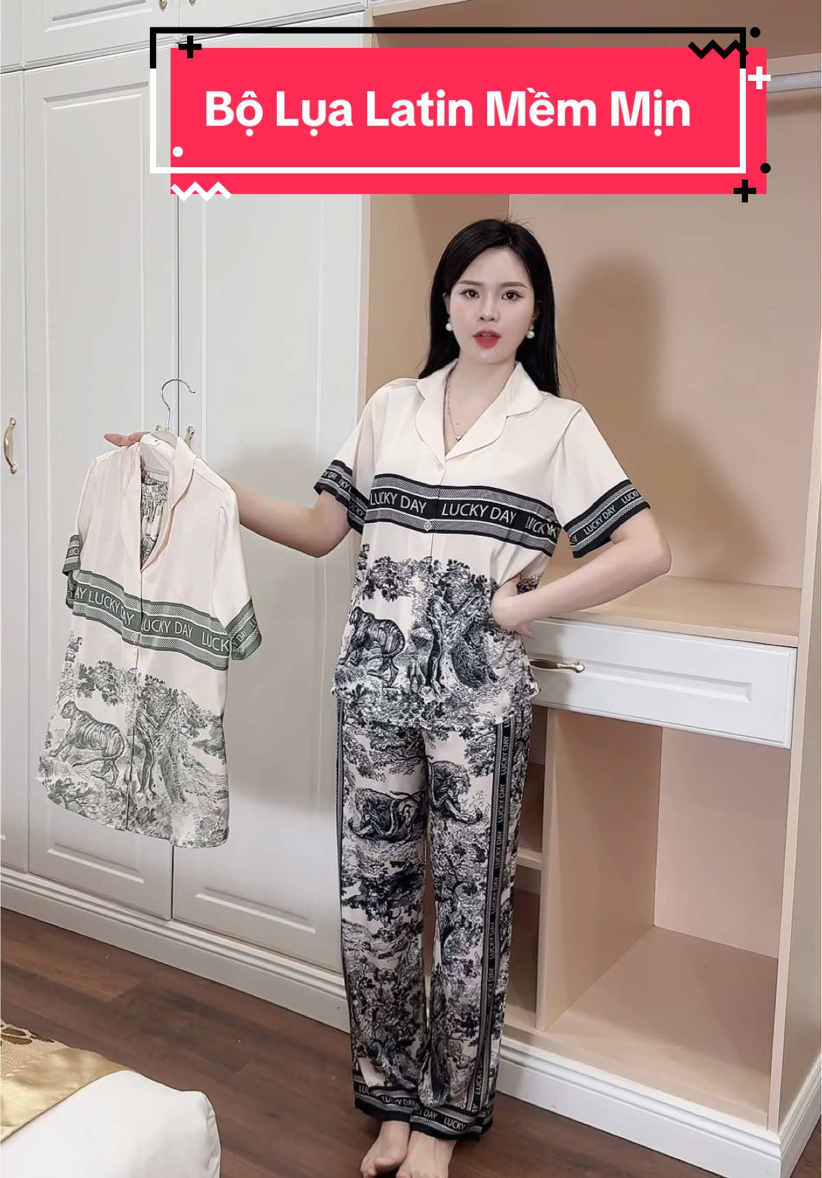 Bộ Đồ Pijama Tay Cộc Quần Dài Phối Loang  #champhan #champhanreview #châmphan #review #dobo #dobomacnha #doboxinh #bongu #dolua #setbongu #doluaxinh #pijama #thoitrangmacnha #thoitrangnu 