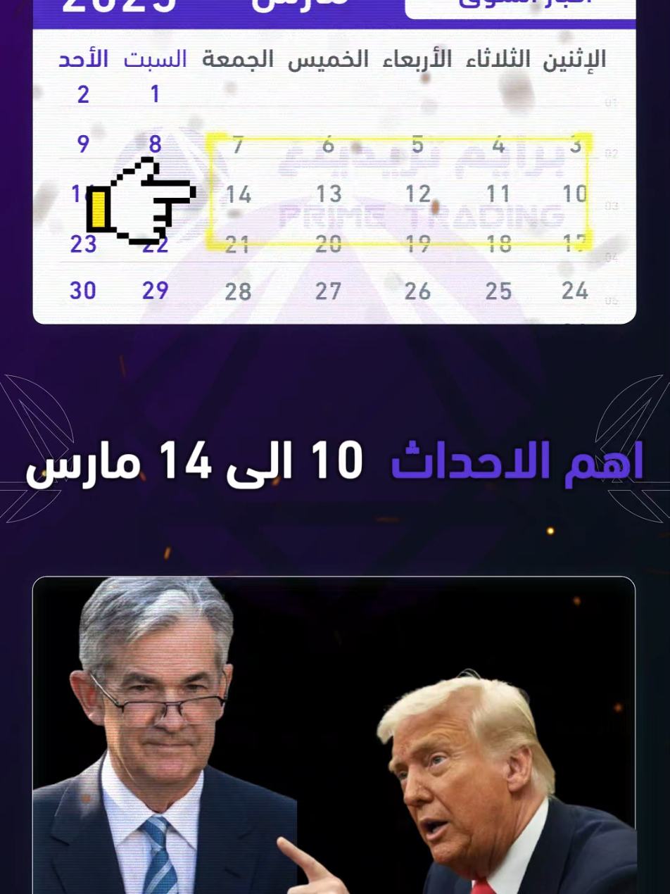 الأسبوع القادم مليء بأحداث ضخمة ستؤثر على السوق الأمريكي، من بيانات التضخم إلى تحركات ترامب وتحديثات أرباح الشركات الكبرى.  نحن في Prime Trading لخصنا ابرز الاحداث. الثلاثاء تقرير 
