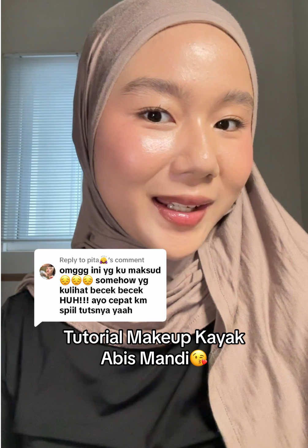 Replying to @pita🙇‍♀️ abis mandi atau abis diguyur? Seger betulss, inilah tutorialnya, semoga membantuuw🩷 #grwm #grwmmakeup #makeuptutorial 