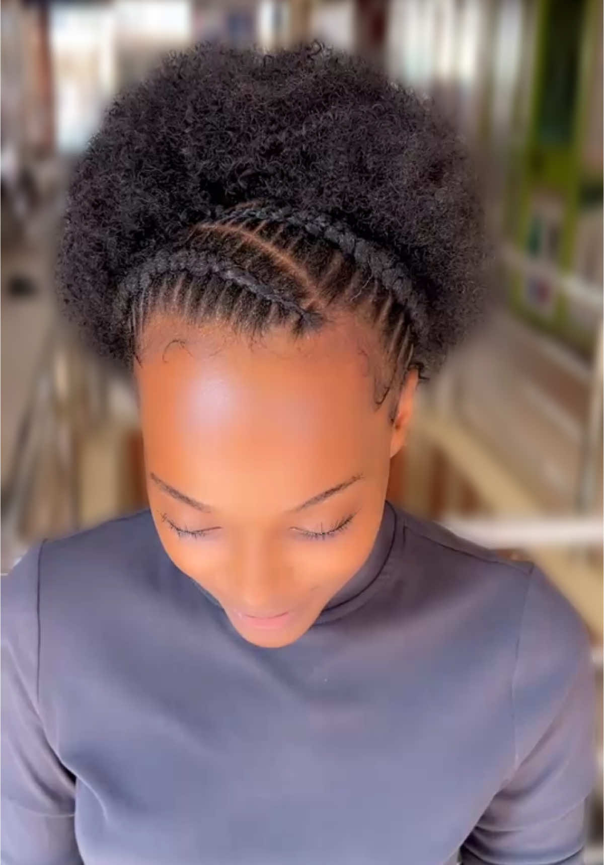 Let go natural today Try you self wth these two afro stiched conrows done by team#dominichairz💕✨ #afrohair #conrowstyles #naturalhair #simpleafro styles..#viral #fyp 