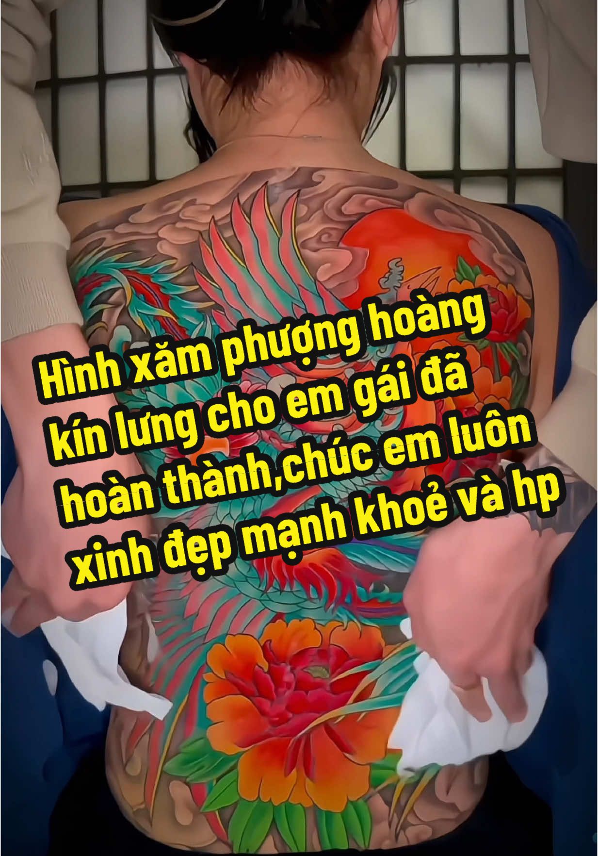 #CapCut Hình xăm phượng hoàng kín lưng cho em gái đã hoàn thành,chúc em luôn xinh đẹp mạnh khoẻ và hp#duongtattoo91 #tattoo 