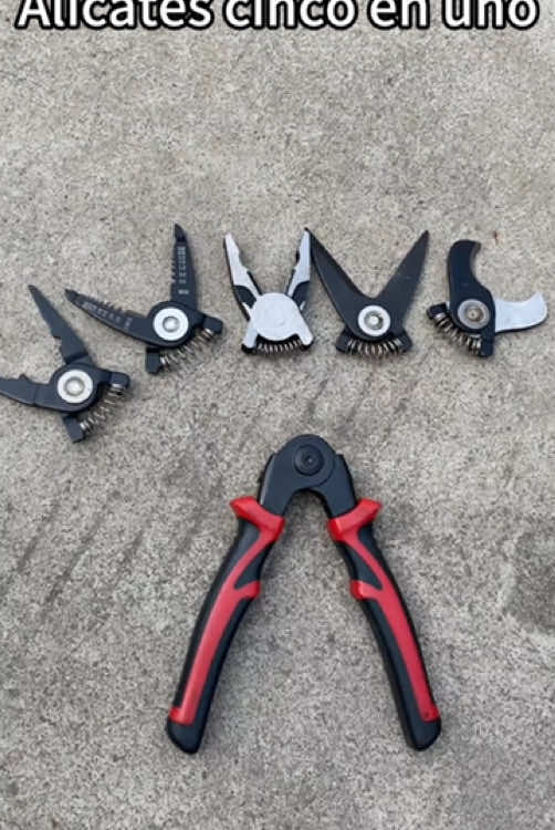 5-in-1 multifunctional interchangeable pliers setWire stripper, wire crimping pliers, lineman'spliers, cable cutters, electrician's scissorselectrician#TikTokShop #fvp 