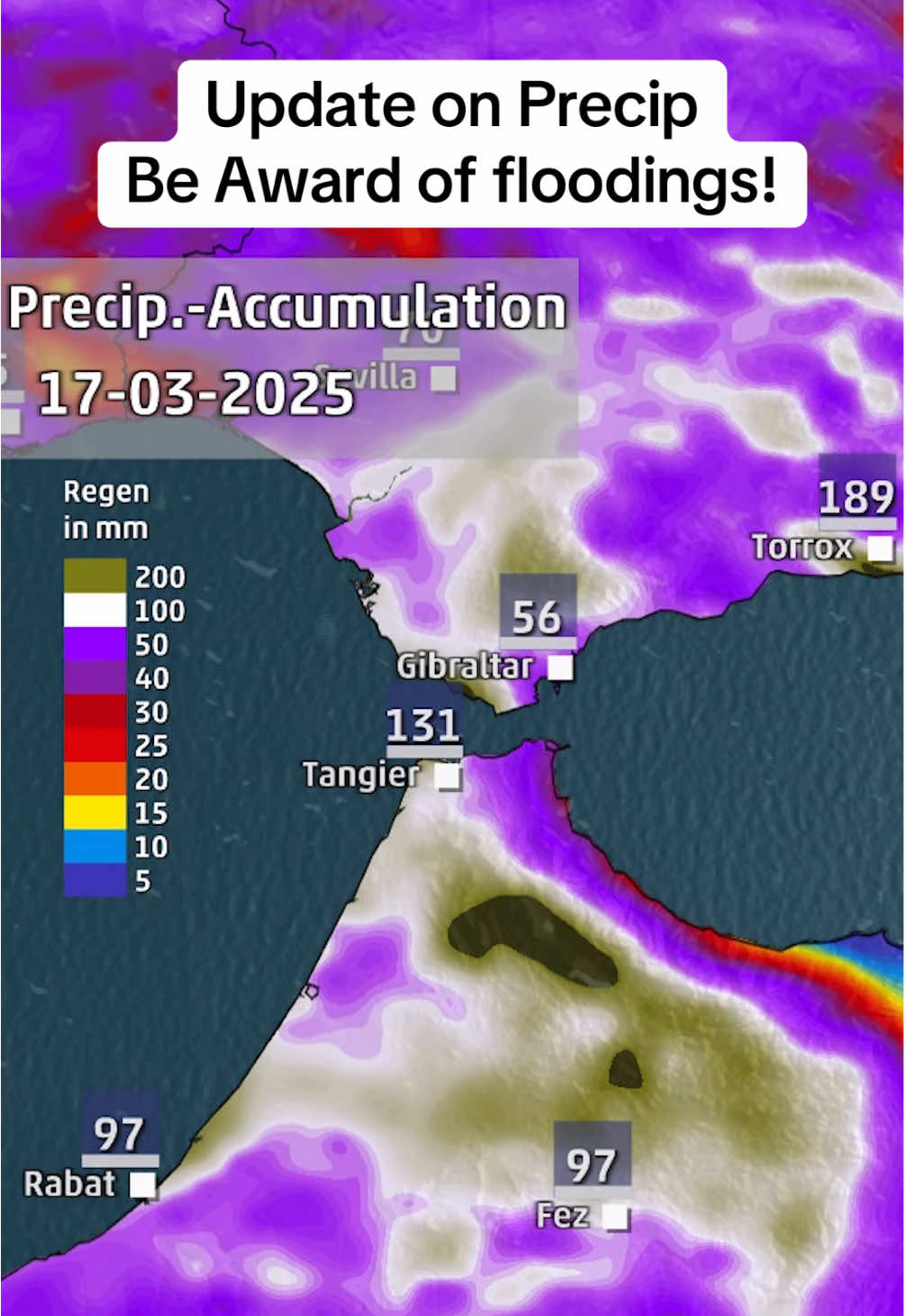 Update for Spain an Morocco #fyp #españa #spain #morocco #weather #flood #wetter #news 