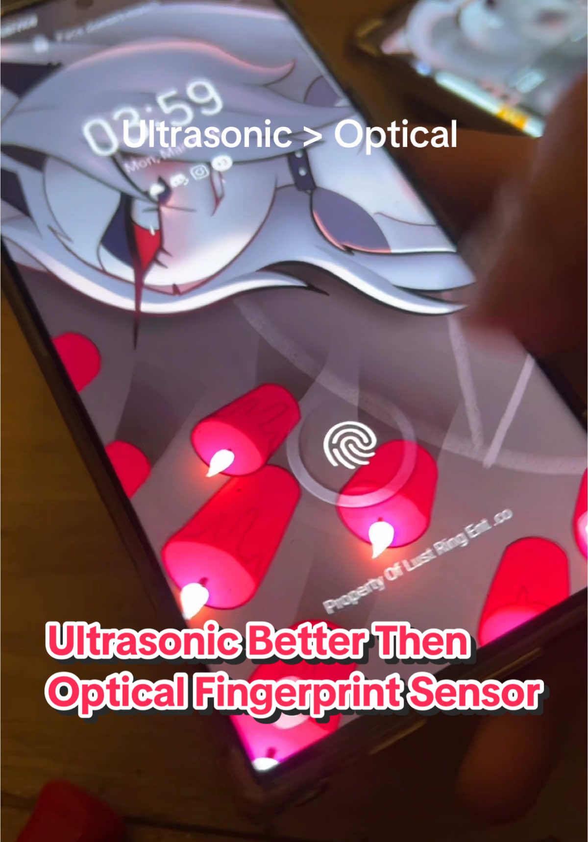 Ultrasonic Better Then Optical Fingerprint Sensor #fyp #lust_ring #fypツ 