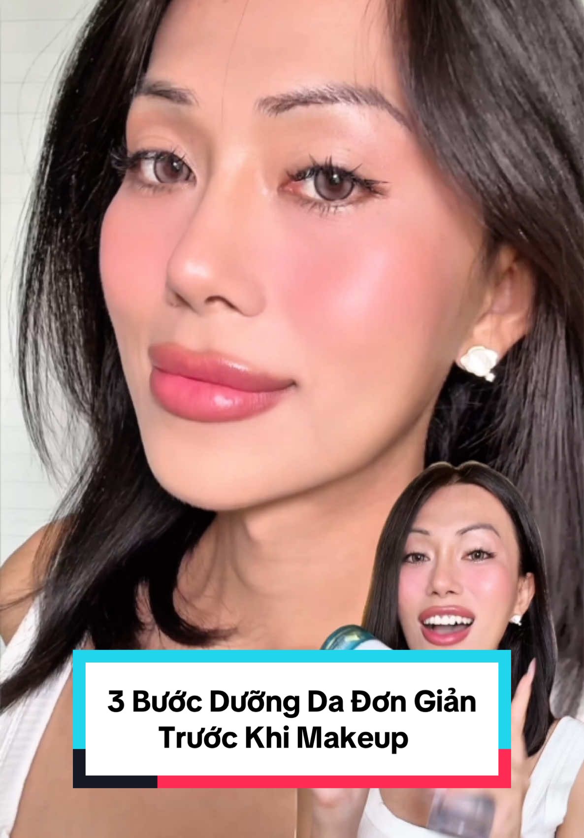 3 bước dưỡng da đơn giản trước khi makeup #goclamdep #reviewlamdep #LearnOnTikTok #foryoupage #skincare 