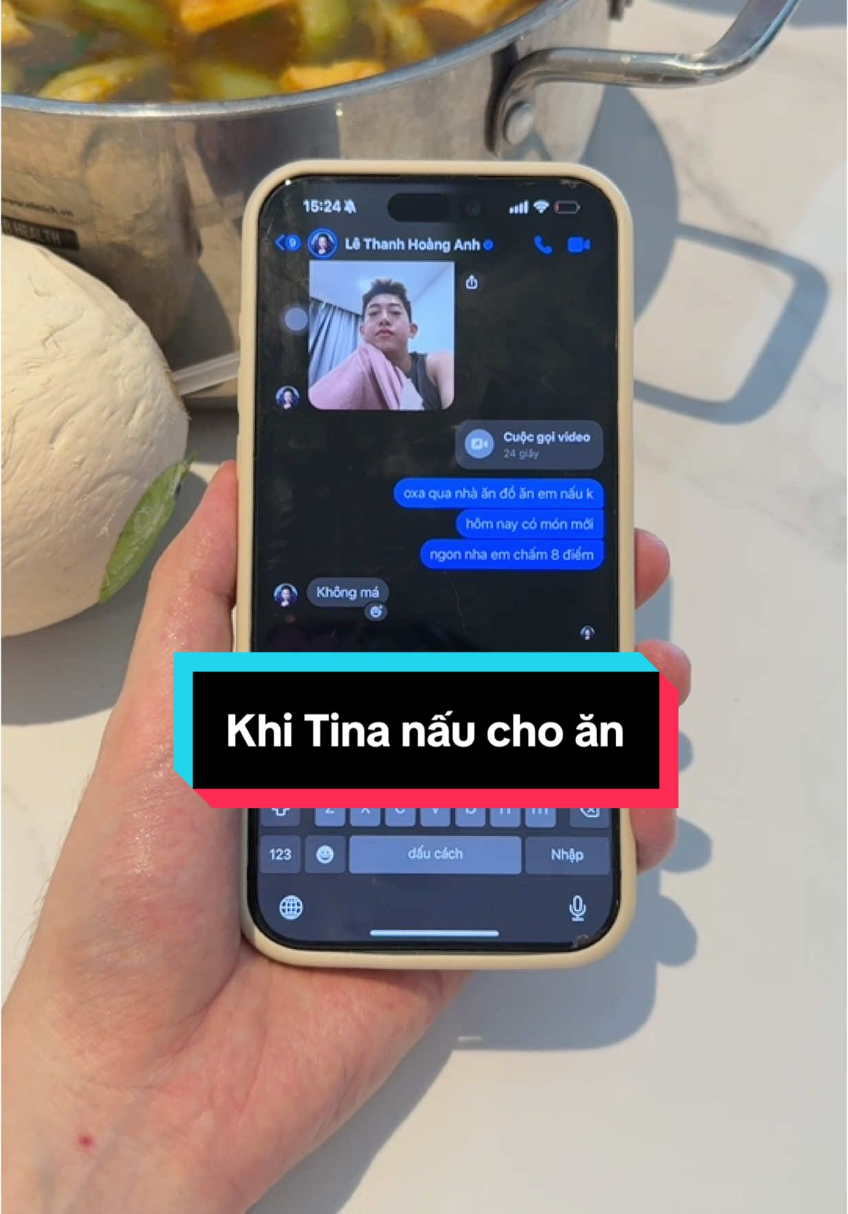 Khi Tina kêu nấu cho ăn #LearnOnTikTok #tiktokgiaitri #ancungtiktok 