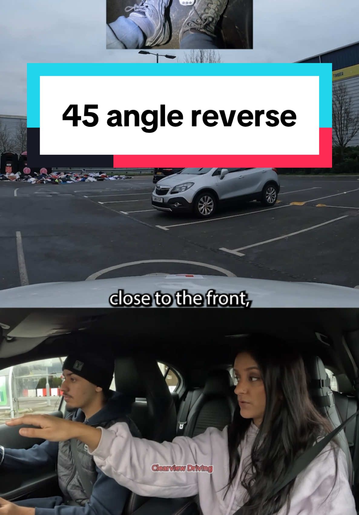 Gavin’s 2nd attempt at reverse parking 45 degrees  #driving #learn #45 #angle #parking #reverse #howto #park #london #learn #howto #drive #teacher 