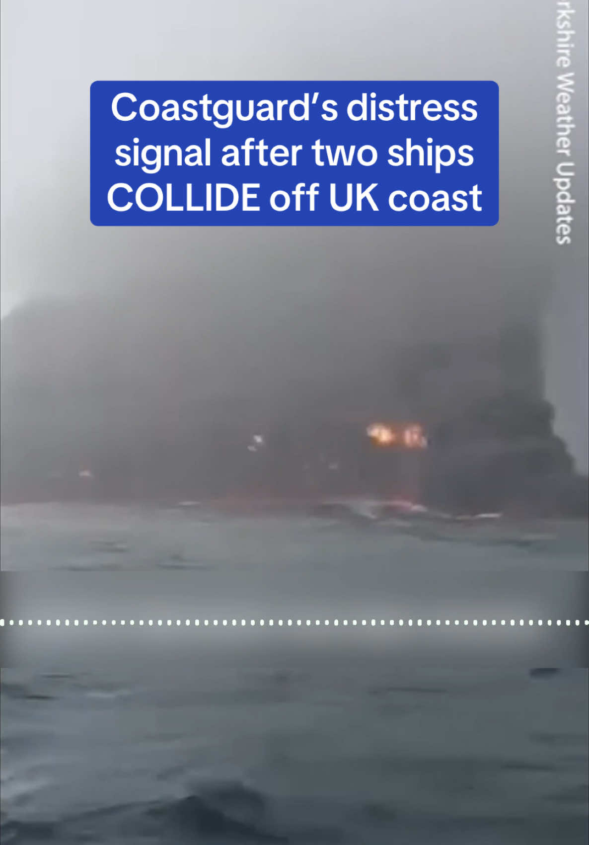 An oil tanker and a cargo ship have collided off the UK coast, sparking fears of a major environmental disaster. Dozens of casualties have been reported.  A distress call made by local coastguards has been revealed, from the moments just after the collision. The call from Humber coastguard for support comes as a huge search-and-rescue operation was launched in the area close to Hull, and fears grow of a large scale environmental disaster.  🎥 X / JohnyBoat #ship #shipcollision #hull #humber #oilspill #news #yorkshire 