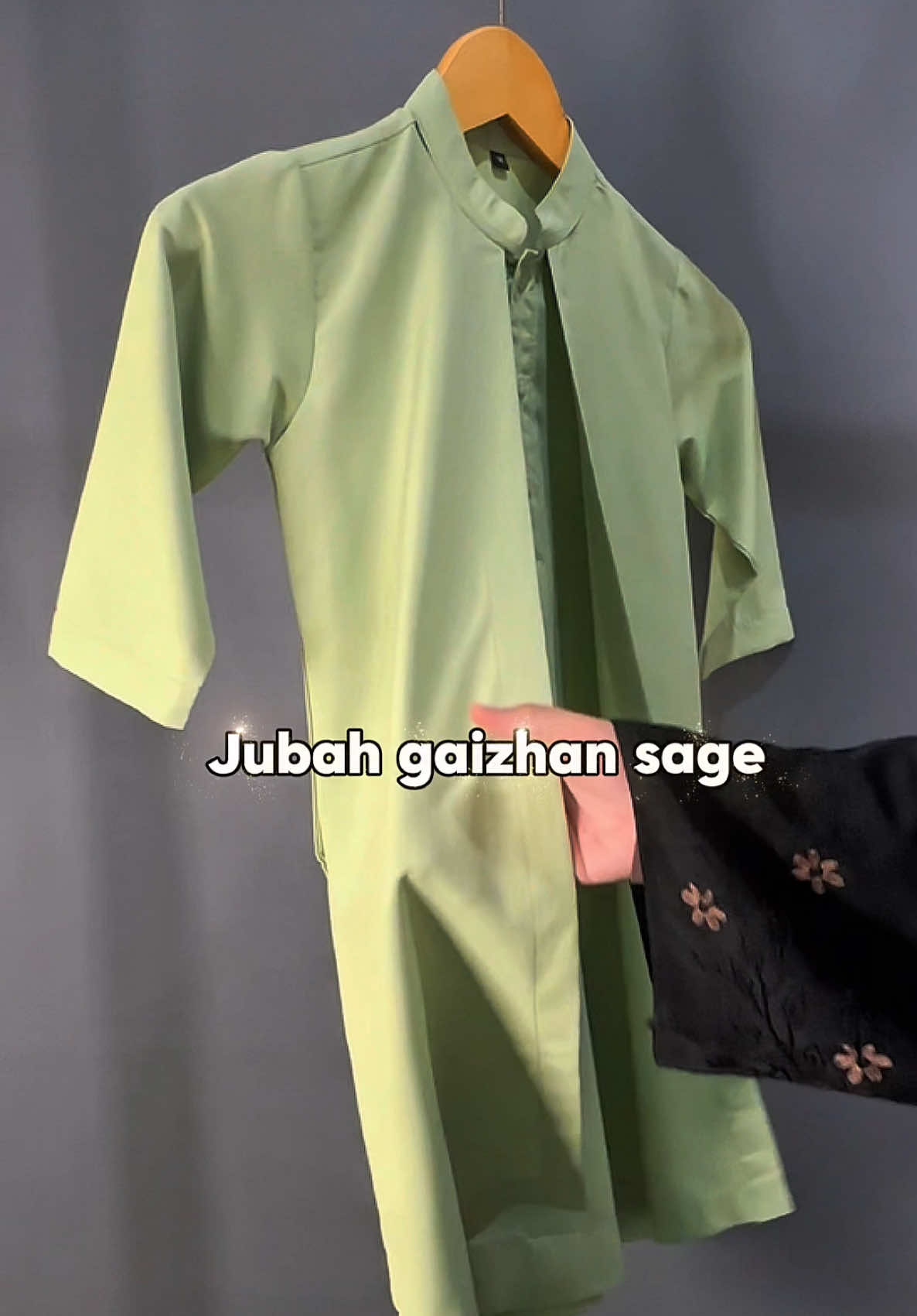 jubah gaizhan warna sage kalem nih 🥰 #jubahanak #jubahanaklakilaki #ramadanekstraseru 