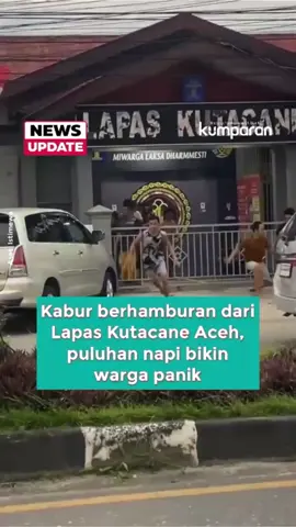 Puluhan narapidana (napi) Lembaga Pemasyarakatan (Lapas) Kelas IIB Kutacane, Aceh Tenggara, Aceh, kabur Senin (10/3). Peristiwa ini terekam kamera. Kepala Kantor Wilayah Direktorat Jenderal Pemasyarakatan Aceh, Yan Rusmanto, membenarkan peristiwa itu. 