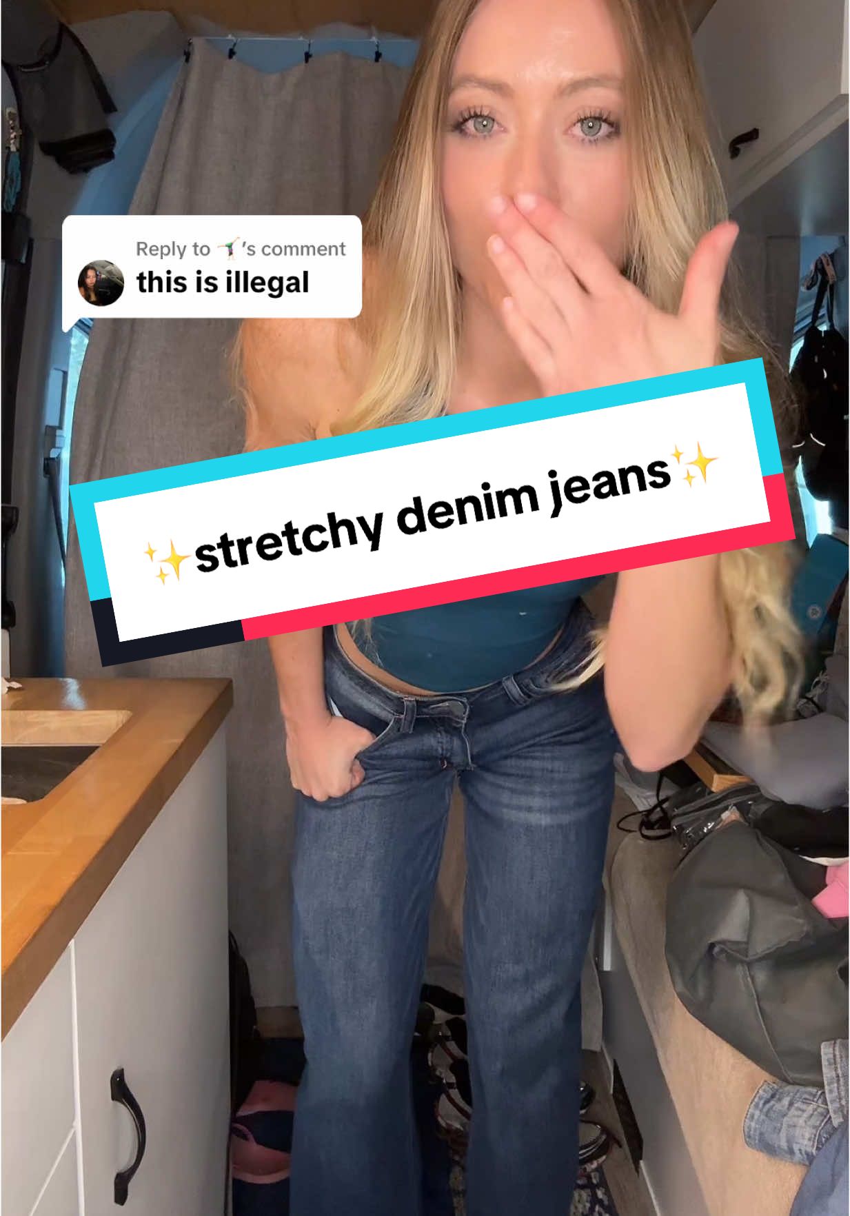 Replying to @🤸🏻‍♀️ These wide-leg baggy jeans are the perfect combo of comfort and style! Ultra-stretchy and perfect for any casual or chic look. #DenimTrend #BaggyJeansStyle #ComfyAndStylish #FashionDeals #WardrobeEssential #TTSDelightNow #GiftGuide #TTFashionfam #springfashionfest #springtok 