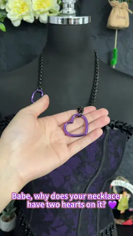 Matching necklaces for alt couples? YES PLEASE! 💜💙🔥 #thatdriptho #jewelry #TikTokShop #necklace #altfashion #alternative #alt #brat #gf #bff #darkromance #goth #punk #choker #chain #collar #tiktokmademebuyit #explore #couplegoals #wife #edgy #alttiktok #submissive 