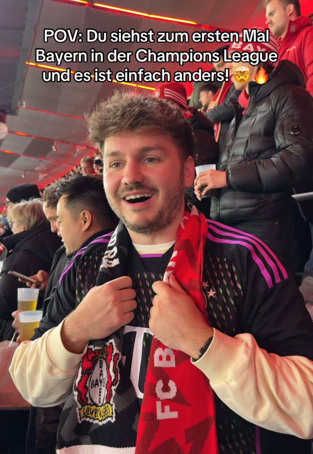 Es war so nice während der Champions League im Stadion gewesen zu sein bei Bayern München gegen Leverkusen 😍