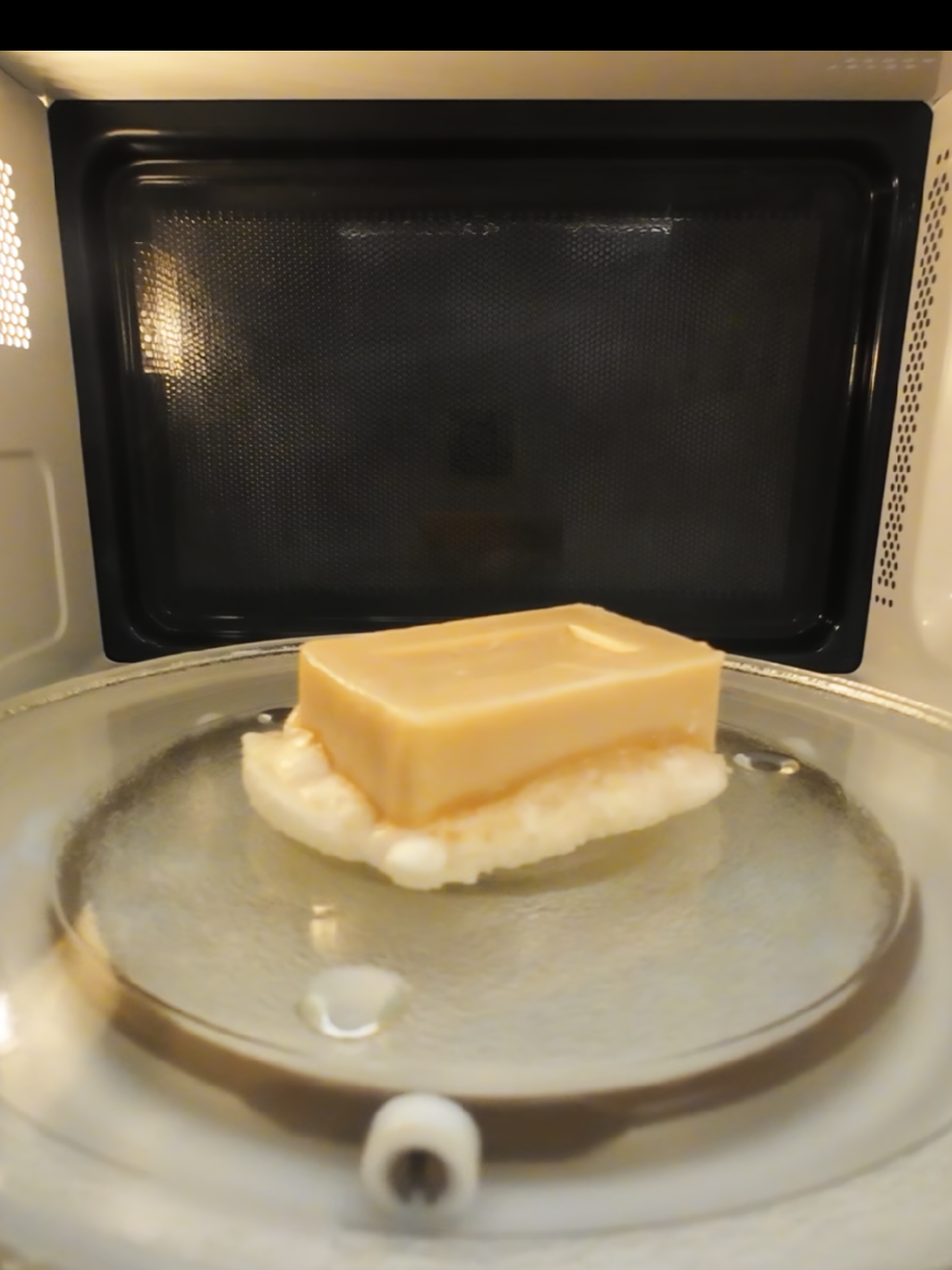 Microwaving soap—crazy reaction ahead! 🧼🔥 Watch till the end! ⚡🤯 #ScienceExperiment #MicrowaveTest 