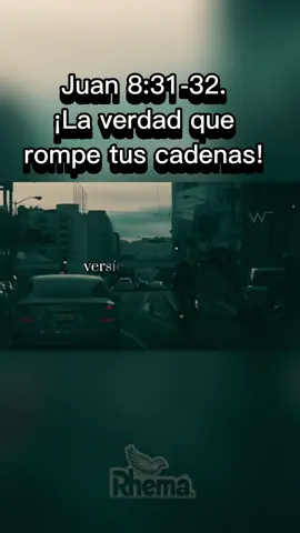 Juan 8:31-32. ¡La verdad que rompe tus cadenas! Comparte”#Rhema #VersiculoDelDia #Fe #Dios #Juan8 #Libertad #TikTokCristiano #jesus #bible 