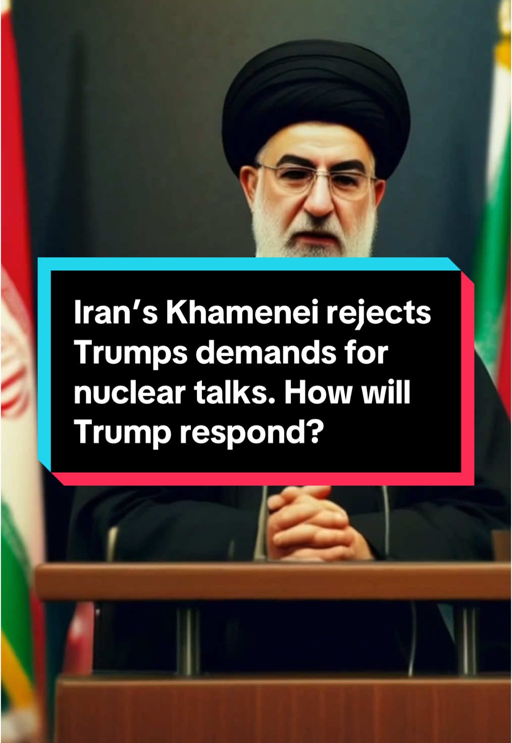 Iran’s Khamenei rejects Trumps demands for nuclear talks. How will Trump respond? #joerogan #elonmusk #elon #donaldtrump #iran #news #podcast #politics 