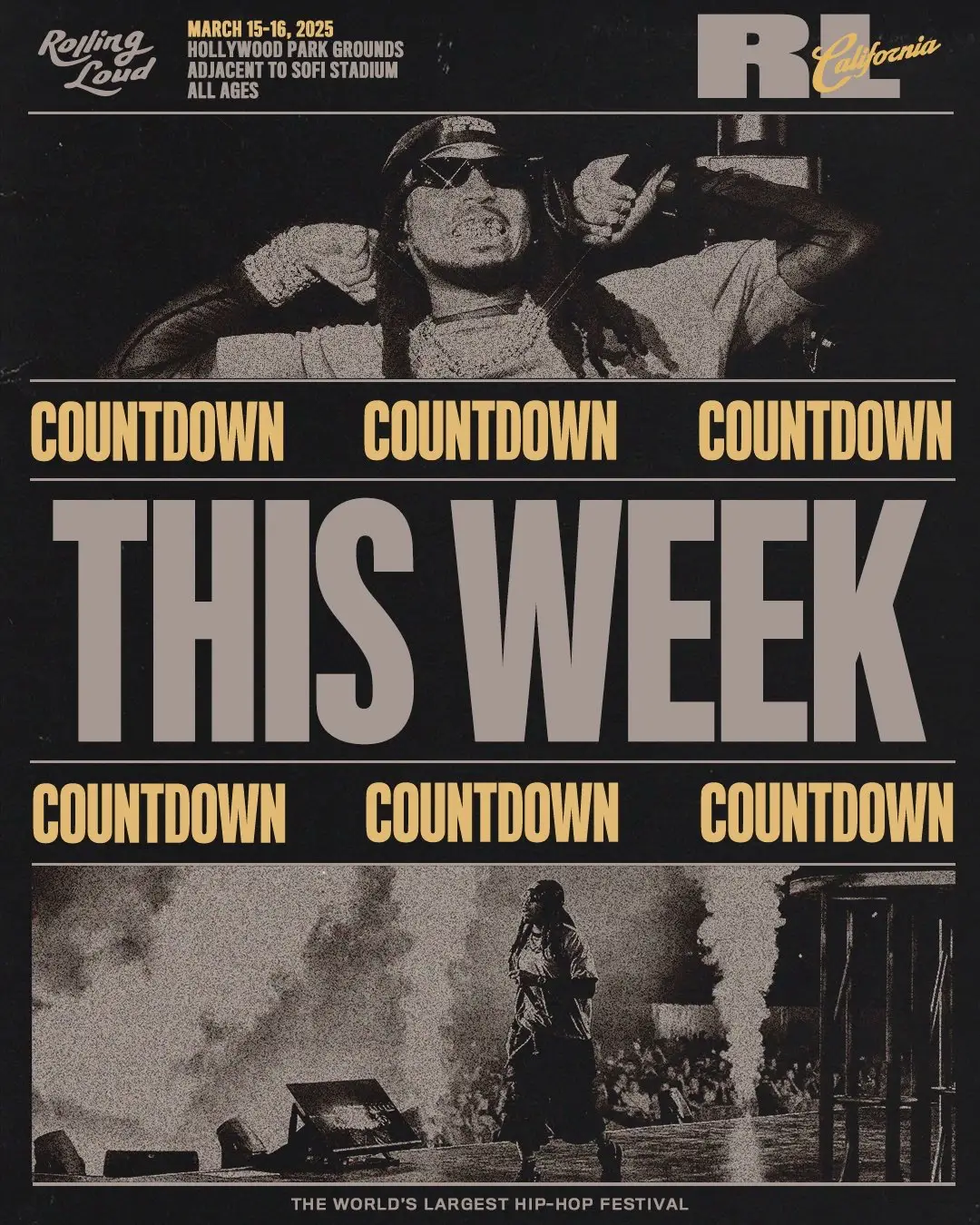 IT’S ROLLING LOUD WEEK AGAIN 🤘 ROCKY, CARTI, PESO, & A LOT MORE LIMITED TIX LEFT! 👉 RollingLoud.com/callifornia