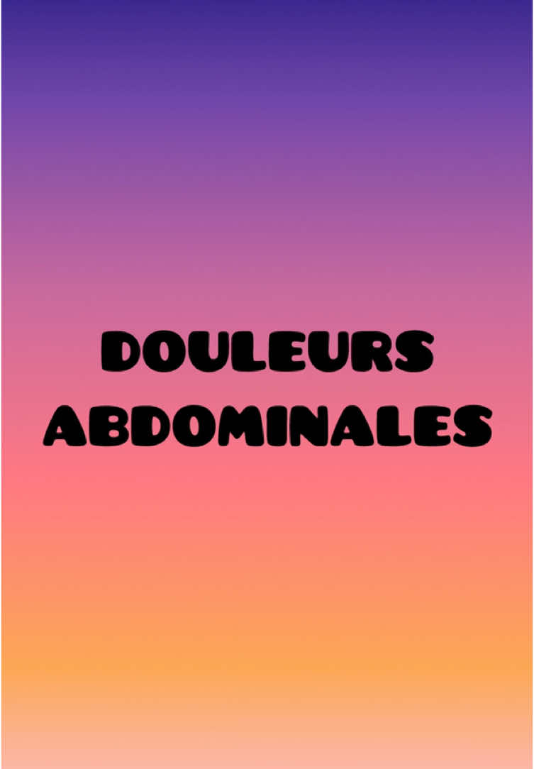 Les douleurs abdominales selon la localisation. Quelques explications :  « Diffuses » signifie que la douleur n’est pas localisée à un seul quadrant mais s’étend sur plusieurs régions de l’abdomen.   Les flancs droit et gauche ont des causes similaires car ils contiennent des structures symétriques comme les reins et les uretères. Cependant, quelques différences peuvent exister selon l’origine de la douleur : 	•Flanc droit : Pyélonéphrite droite, colique néphrétique droite, tumeur rénale droite, abcès rénal. 	•Flanc gauche : Pyélonéphrite gauche, colique néphrétique gauche, tumeur rénale gauche, mégacôlon toxique (plus fréquent à gauche car touche souvent le côlon distal). Contenu à titre informatif. 📌 Droits de Propriété et Protection : Il est important de noter que ce contenu appartient à Medecine_fiche et est protégé par les droits de propriété intellectuelle. Tout usage non autorisé ou reproduction de ce contenu est strictement interdit sans mon consentement explicite. Je tiens à préserver l'intégrité de mon travail et à protéger mes droits en matière de propriété intellectuelle.