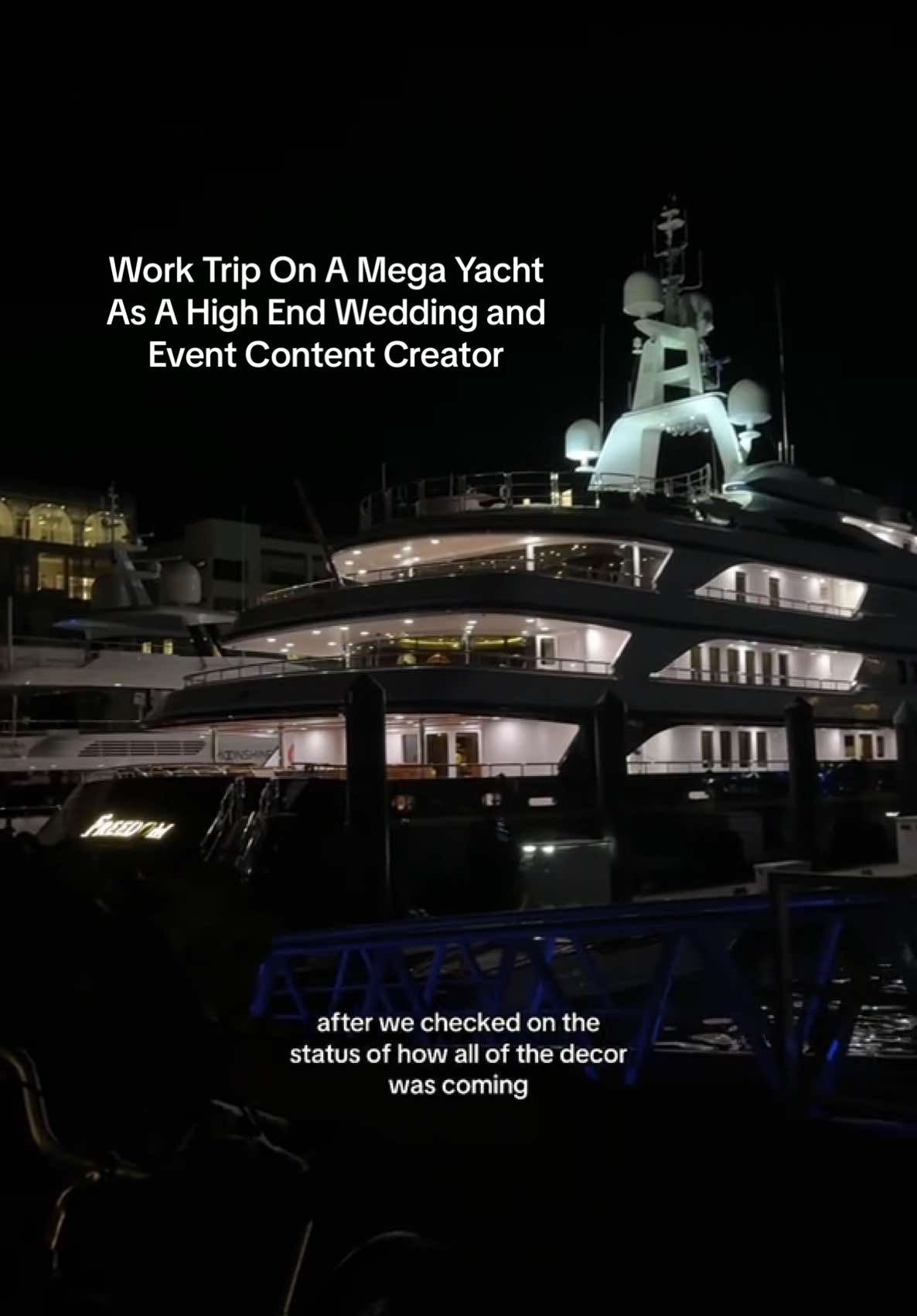 Come with me on a work trip to shoot content on a massive yacht in the Bahamas #highendevents #eventcontentcreator #bahamastiktok #luxuryevents #luxuryeventcontentcreator #weddingcontentcreator #weddingdaycontentcreator 