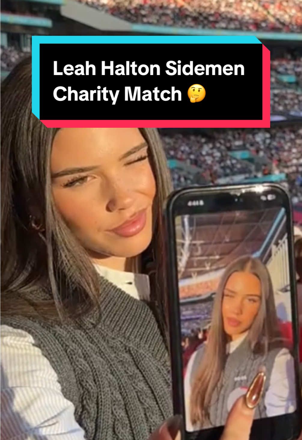 Leah Halton goes to the Sidemen Charity Match 🤔 #leahhalton #sidemen #sidemencharitymatch 