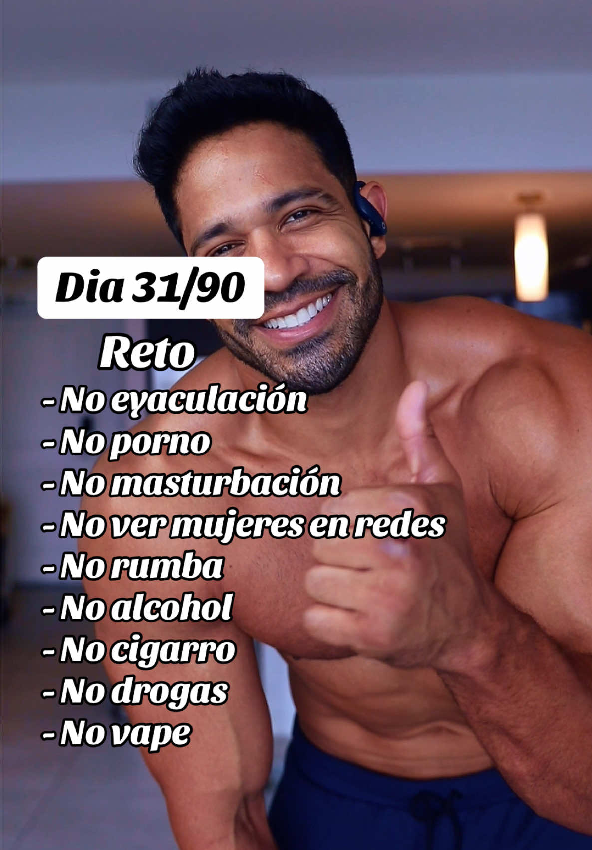 Superé el primer mes del RETO! 🔥 a pesar de que muchos me quieren ver fracasar, estoy agradecido con todos los que me hay apoyado, me han dado sus palabras de aliento día tras día!. No ha sido fácil pero les cuento como voy: . - BENEFICIOS  • Más fuerza en el gym • Más desarrollo muscular • Más energía durante el día • Más enfoque en mis proyectos • Más concentración  • Más claridad en mis pensamientos    - DESVENTAJAS • He tenido dos días de ansiadad. En donde quiero satisfacer mis deseos sexuales pero salgo a correr. • Algunas noches me ha costado dormir pero me pongo a orar y se me pasa. • Estoy un poco mas solo porque no quiero tener no tentaciones ni estímulos ajenos al reto. . TU CREES QUE PUEDAS HACERLO? Envíaselo a un amigo a ver si se atreven.
