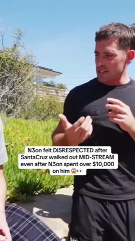 N3on felt DISRESPECTED after  SantaCruz walked out MID-STREAM  even after N3on spent over $10,000 on him 😱👀 #n3on #santacruz #santacruzpaleo 