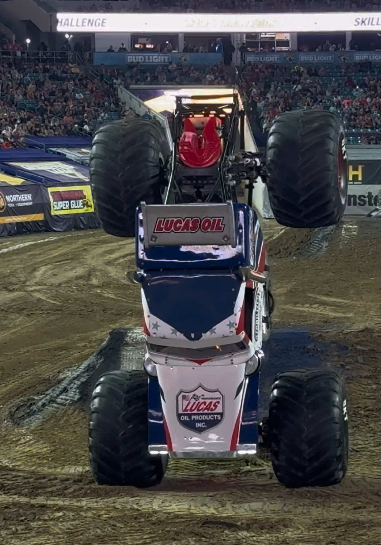 Lucas Stabilizer Two Wheel Skills!! #monsterjam #monstertruck #fyp #viralvideo #stunt @Cynthia Gauthier 