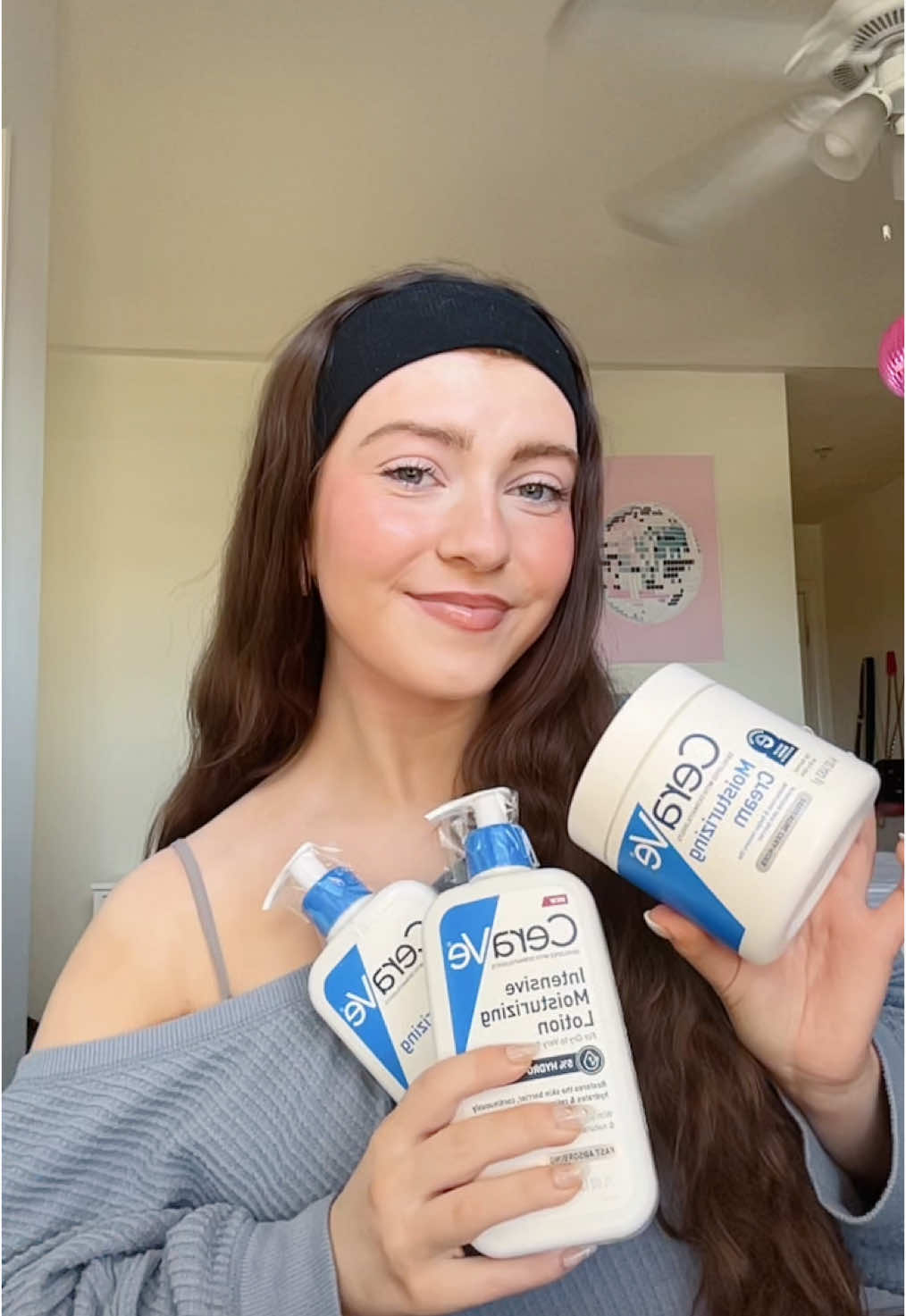 BEST PR PACKAGE EVERRR from @CeraVe !! My staple since Highschool!!🩵🤍 #giftedbycerave #moisturizelikeaderm #prunboxing #microinfluencerjourney #prhaul #smallcontentcreator 