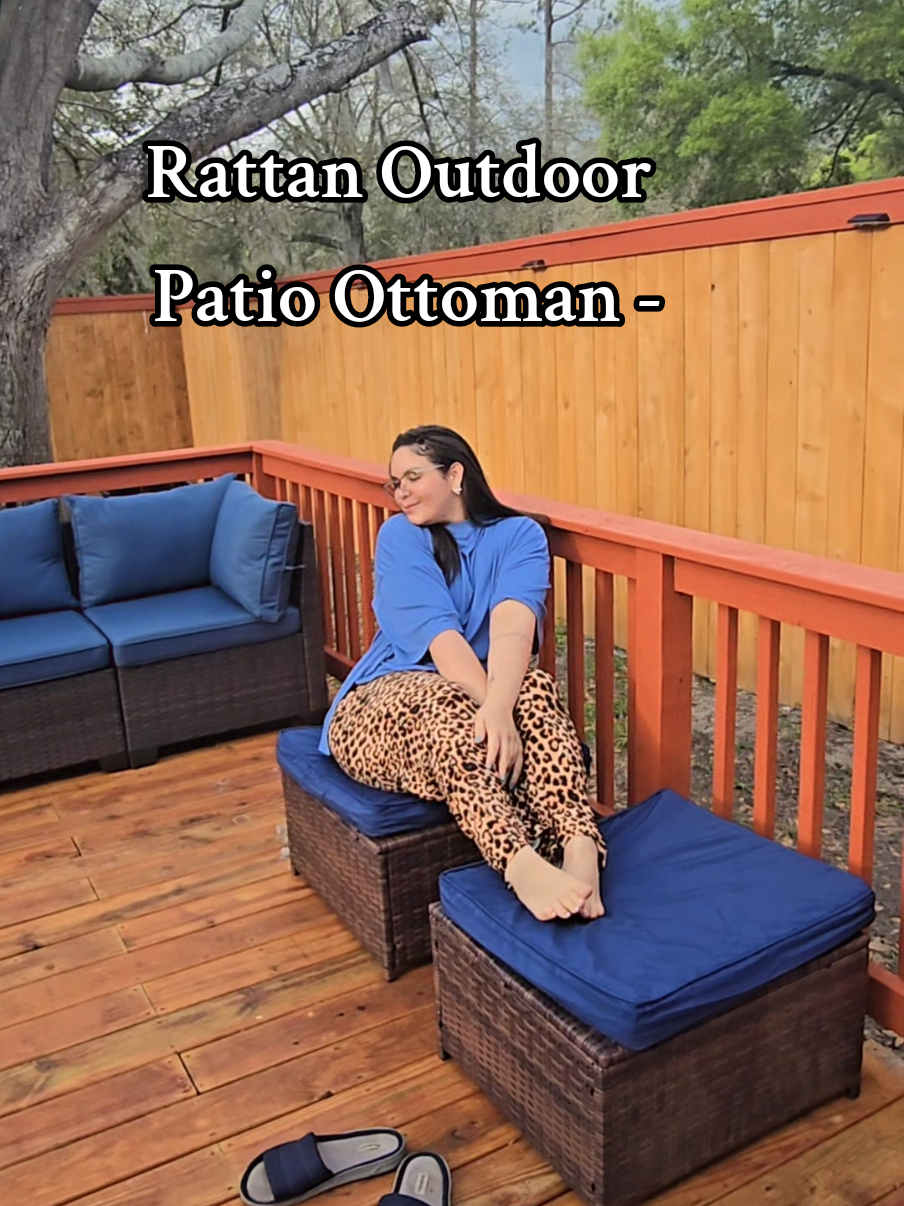 ✨️Rattan Outdoor Patio Ottoman ✨️ #patioottoman #patiofurniture #rattanfurniture #springtok 