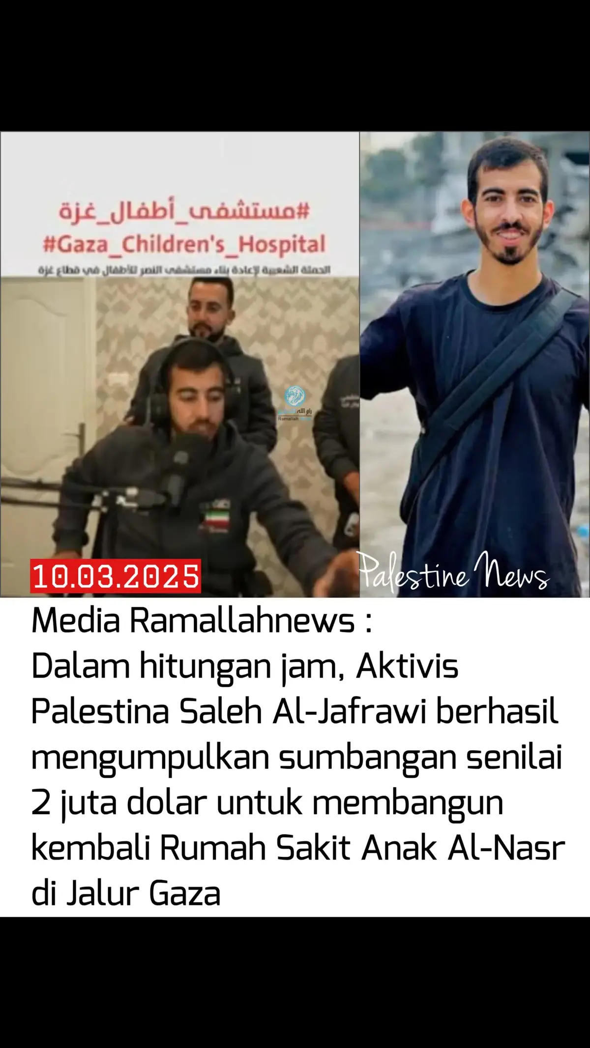 Trimakasih orang-orang baik 🙏🏻 Semoga bisa mengispirasi dunia&segera bisa dimanfaatkan warga Gaza🤲🏻🥹🇵🇸 #fypppppppppppppppppppppppp  #fypシ゚viral 