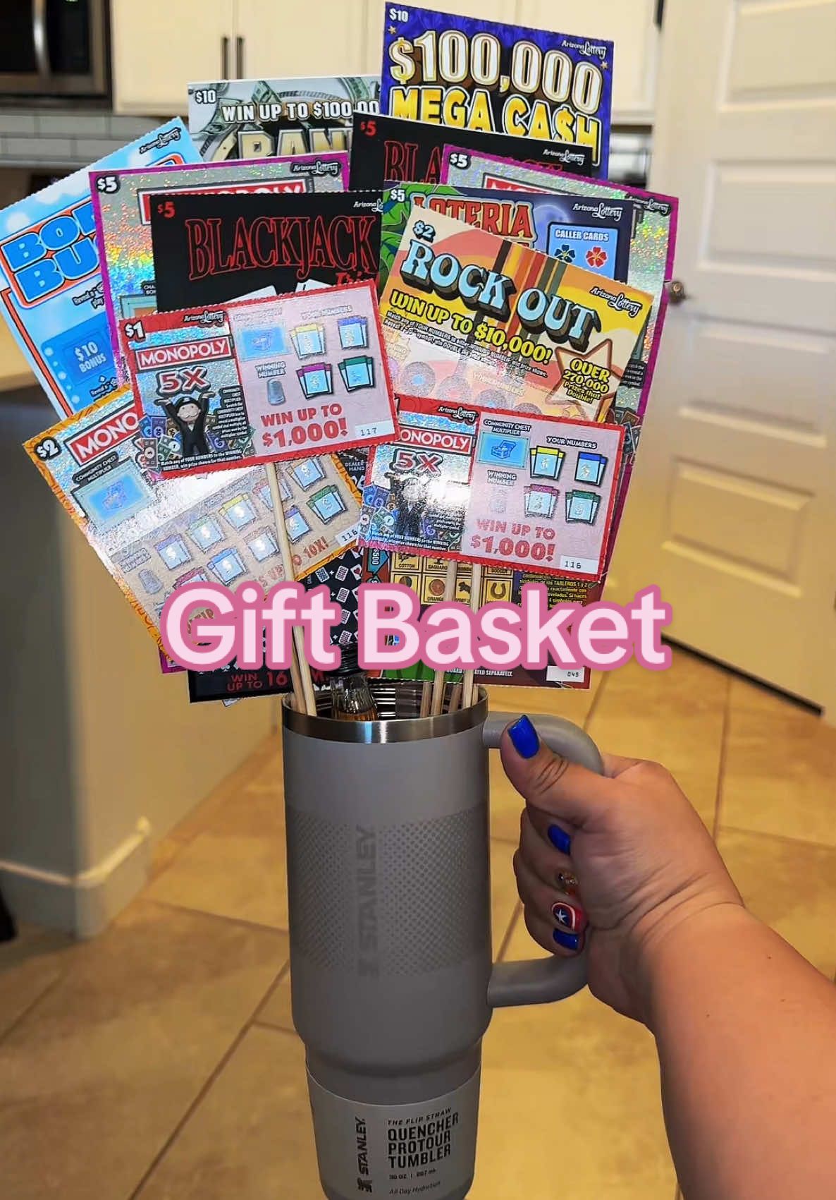 Gift basket!! Hope I win 🤞🏽 #giftbasket #lottogiftbasket #lotterytickets 