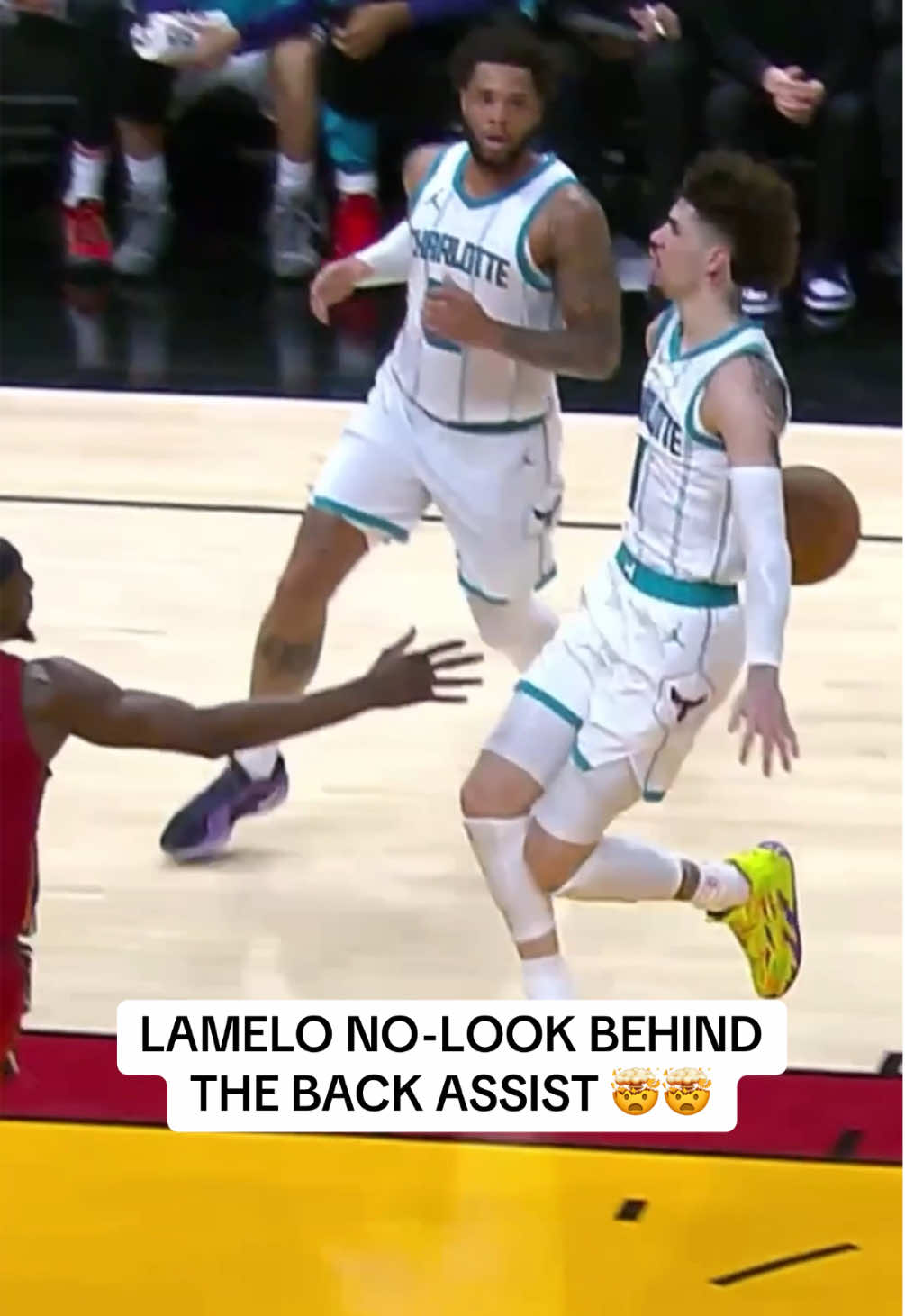 LAMELO RIDICULOUS DIME 🤯😱 #castrol #lameloball #NBA #basketball #hornets 