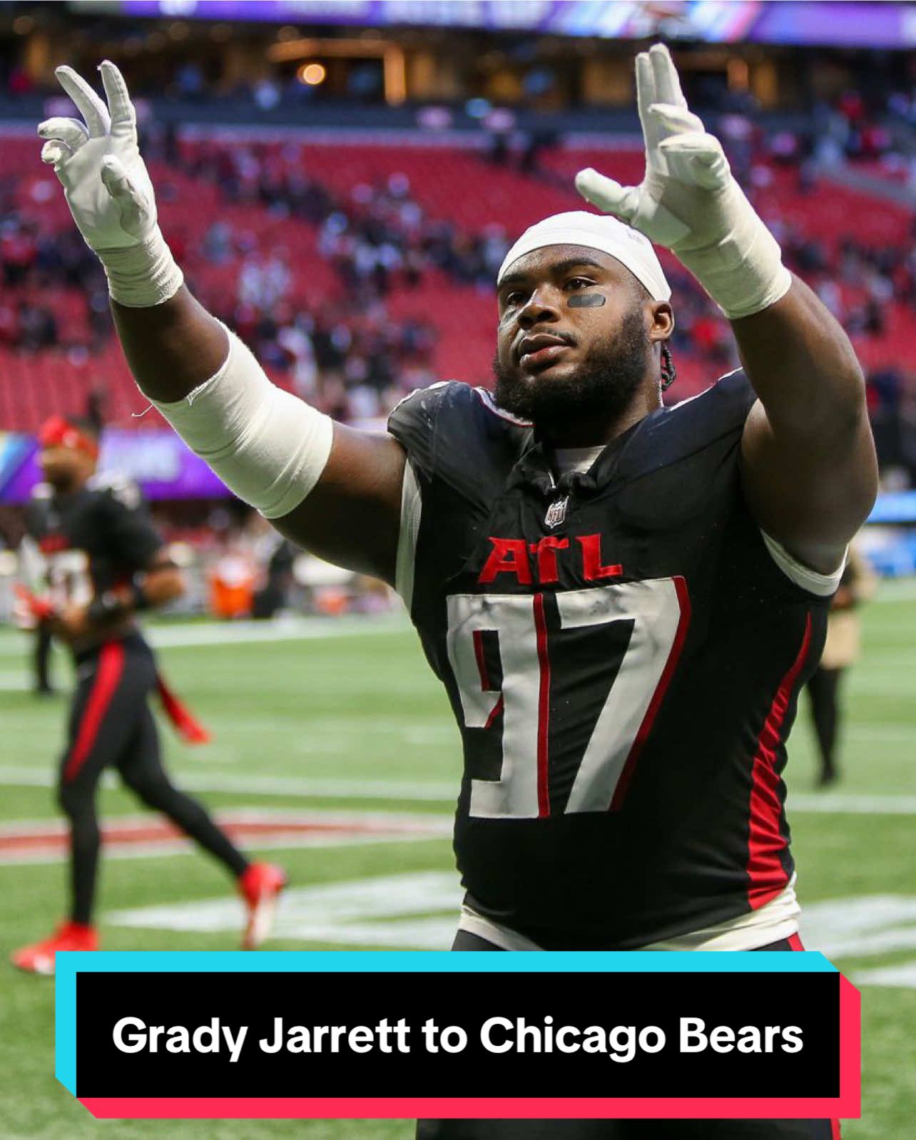 Grady Jarrett - BIG MOVE ALERT 🚨! The 32 year old is headed to the Chicago Bears! #GradyJarrett #ChicagoBears #NFLNews #Defense #NFLMoves #Football