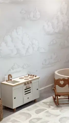 This was done during toddler naptime! We love this instant transformation from @sheridan___taylor. Our Storybook Clouds wallpaper looks so dreamy in this colorway—it's the perfect backdrop for this playspace. You can shop this wallpaper at the link in our bio. Wallpaper: Storybook Clouds by @lovevsdesign Custom colors: White and Shore 📹️:@sheridan___taylor on IG #kidsroommakeover #kidsroomdecor #kidsroominspo #kidsroomideas #bigkidbedroom #customwallpaper #customcolorwallpaper #wallpaper #diydecor #homedecorideas