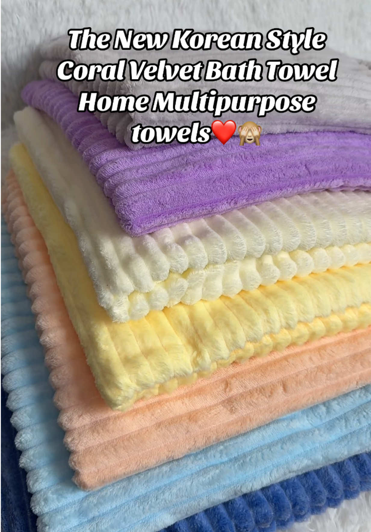The New Microfiber Korean Style Coral Velvet towel Home Multipurpose Towel #absorbenttowel  #microfibertowel #towel #bathtowel 