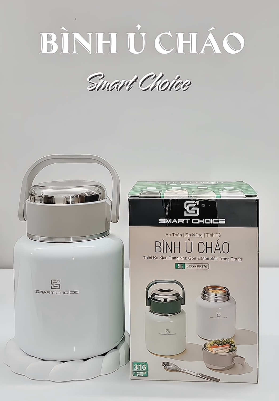 Bình ủ cháo tiện lợi kho ra ngoài cho bé #megialinh #binhuchao #binhuchaogiunhiet 