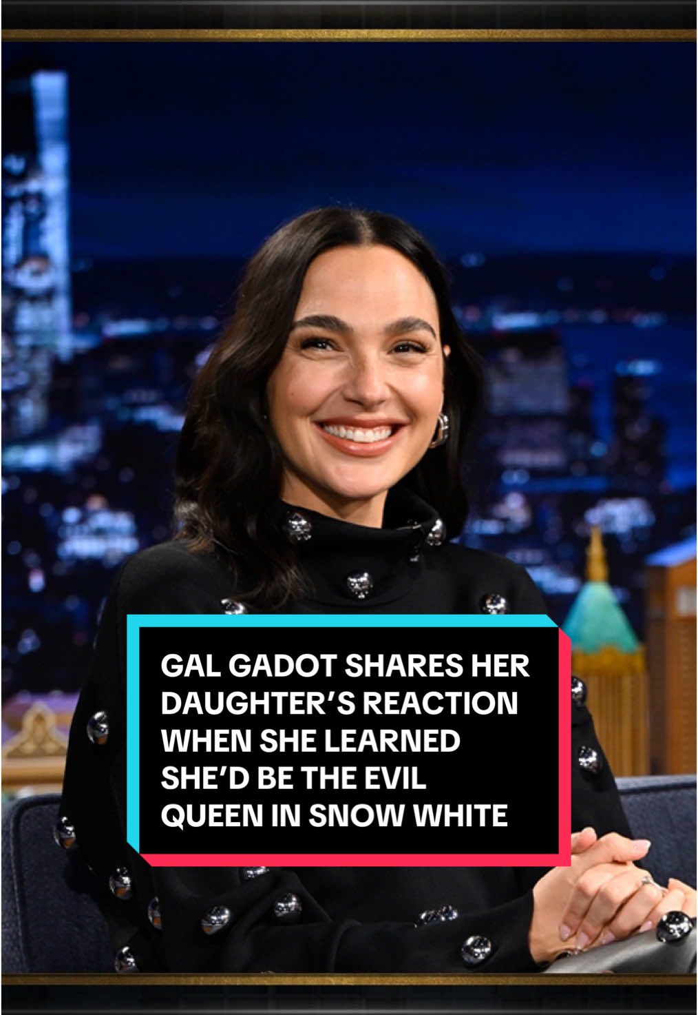 @Gal Gadot shares the reaction her daughter had when she learned she’d be the Evil Queen in Snow White and what it was like to say the famous “Magic Mirror on the wall” line! #FallonTonight #TonightShow #GalGadot #EvilQueen #SnowWhite #JimmyFallon 