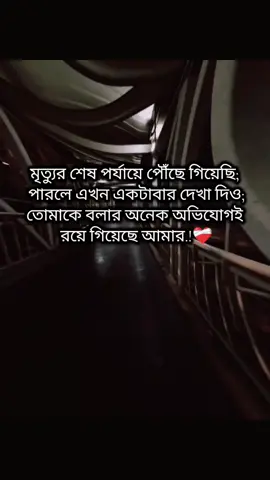 তোমার সাথে এখনো অনেক কথা বলা বাকী,,না বলা কথা গুলো জমিয়ে রাখতে রাখতে আমার আত্মার ভয়ংকর রোগ হয়ে গিয়েছে..!❤️‍🩹😓